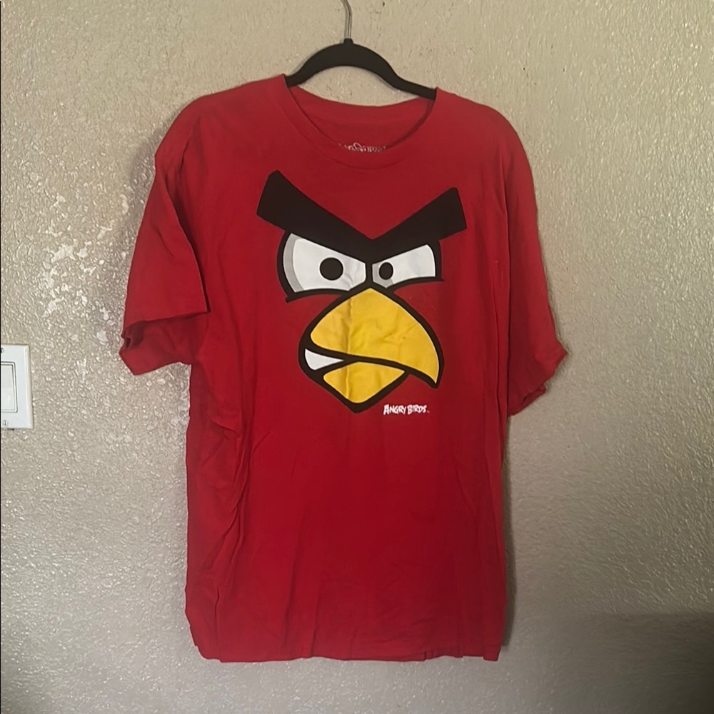 Red Angry Birds Graphic T-Shirt